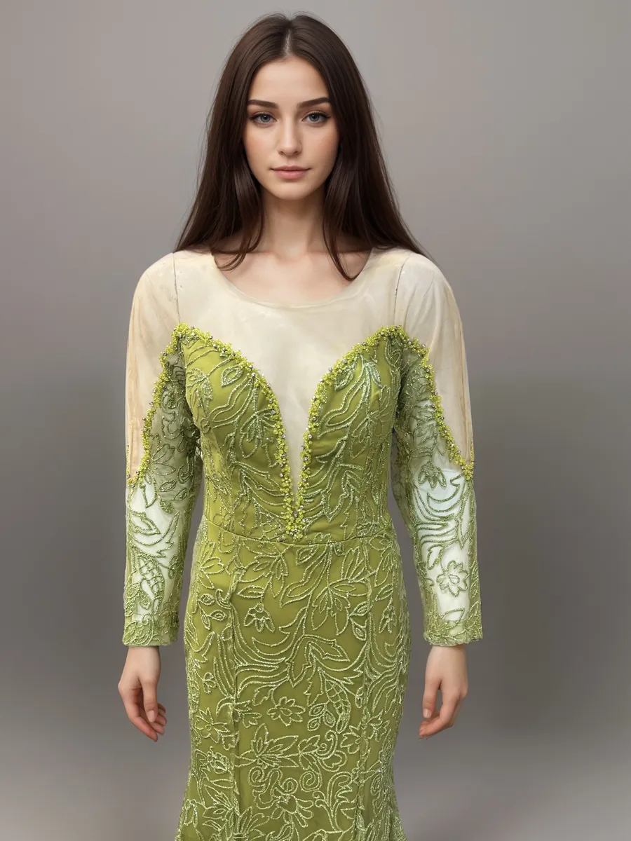 Rochie verde model Charlotte