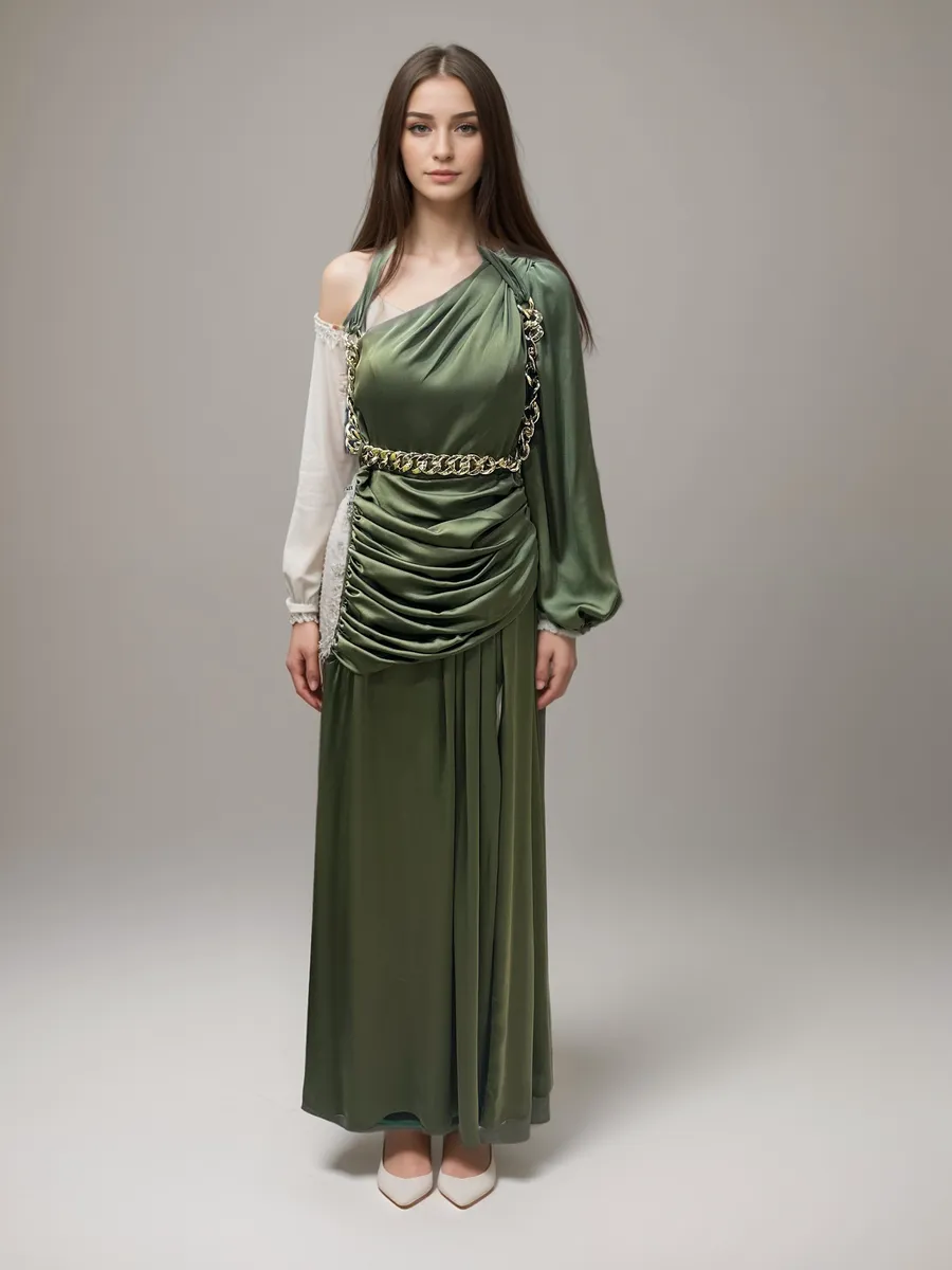 Rochie verde model Prudence